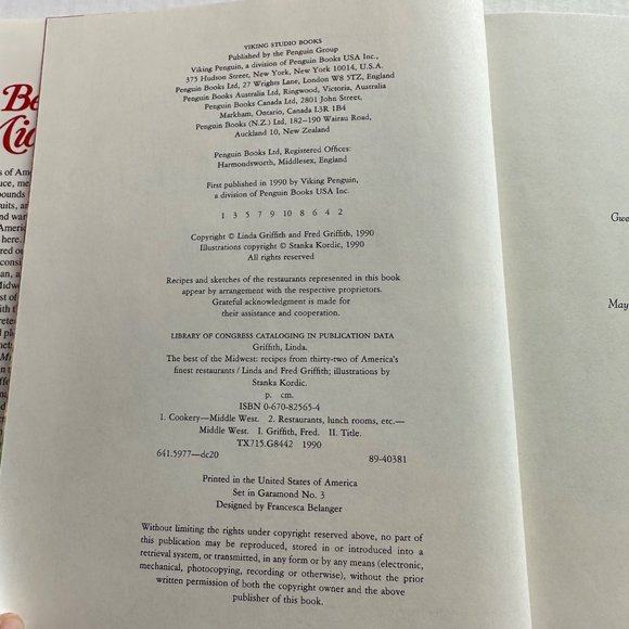 VTG 1990 Best of the Midwest Cookbook hardcover 10”x8”x1” - Picture 6 of 12